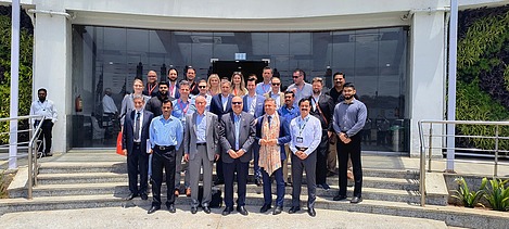 Engineering excellence and collaboration: A high-level delegation stands before one of India's major infrastructure achievements, marking a milestone in Austrian-Indian economic relations.
