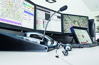 Image shows a control center work station