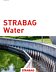 Coverbild mit einer Wasseraufbereitungsanlage, dem Schriftzug „STRABAG Water“ und dem STRABAG‑Claim „WORK ON PROGRESS“.